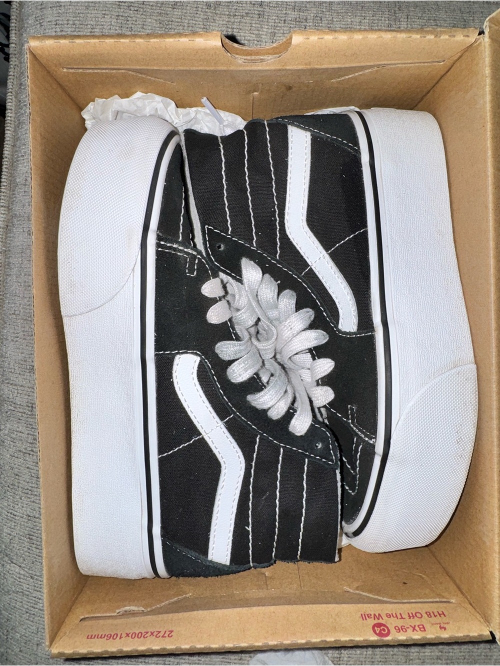 Vans Women’s Black & White High-Top Skate Sneakers